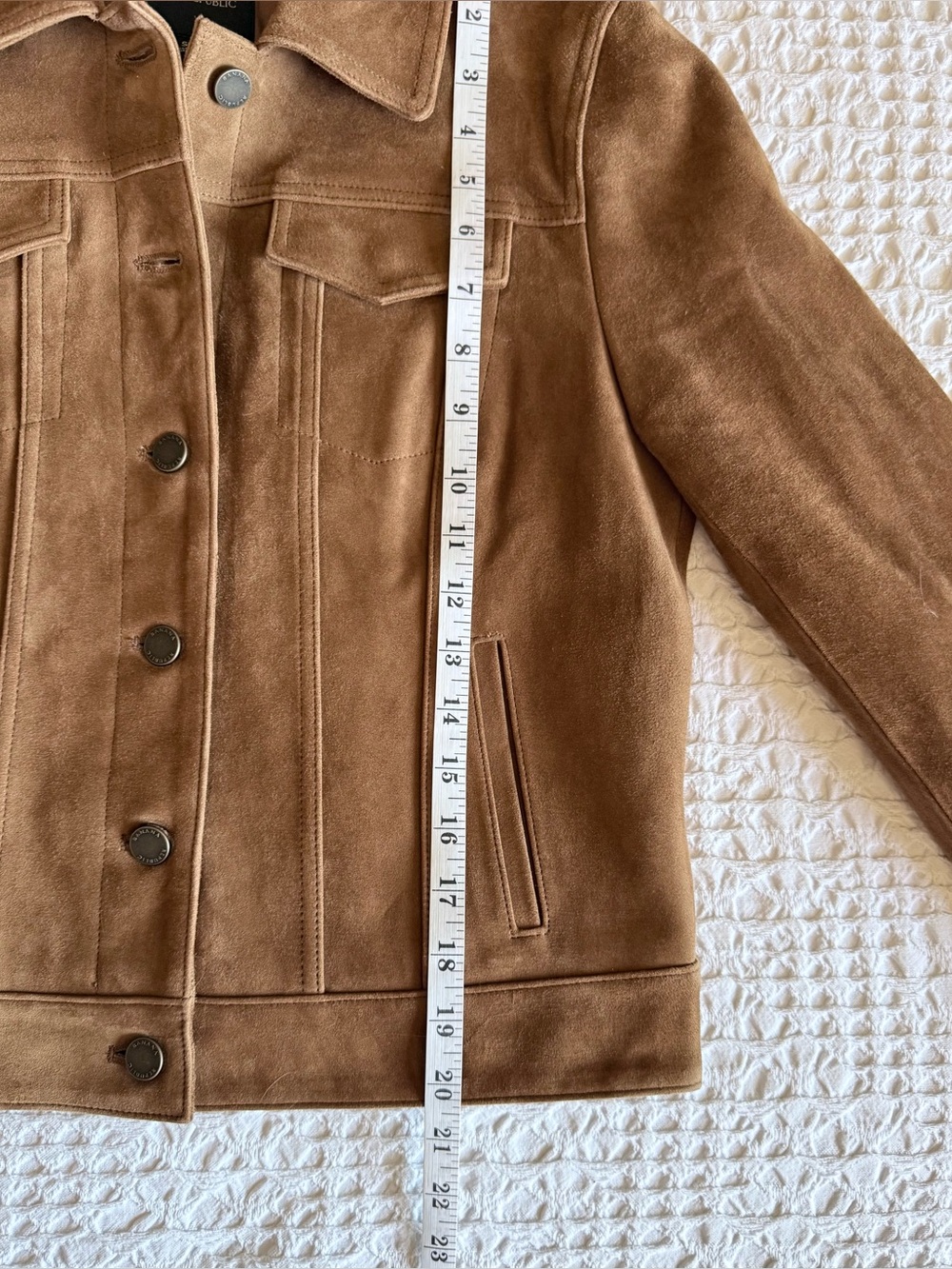 Banana Republic Relaxed Suede Jacket Sweet Chestnut Women's S - Picture 9 of 15